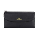 Royal Bagger RFID Blocking Women's Short Wallet Genuine Leather Multi-card Slots Card Holder Trifold Purse Magnetic Opening 2063