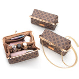 Royal Bagger Women's Chain Handbag, Kiss-Lock Clasp Box Bag & Wallet, Signature Coated Canvas & Vegetable-Tanned Leather 5271