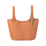 Royal Bagger Vintage Genuine Leather Basket Bag Stylish Versatile Handheld Bucket Bag for Women's Commuting 3260