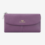 Royal Bagger RFID Blocking Women's Short Wallet Genuine Leather Multi-card Slots Card Holder Trifold Purse Magnetic Opening 2063