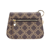 Royal Bagger RFID Women's Multi-Card Slots Wallet – Signature Coated Canvas & Vegetable-Tanned Cowhide Leather Credit Card Holder, Coin Purse with Keychain 3443