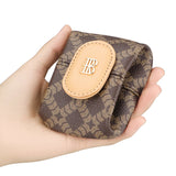 Royal Bagger RFID Mini Coin Purse for Women – Signature Coated Canvas & Vegetable-Tanned Cowhide Leather, Small Wallet Pouch for Keys, Earphones & Essentials 7603