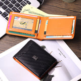 Royal Bagger Men’s Slim Carbon Fiber & Genuine Cow Leather Wallet – Minimalist RFID-Blocking Card Holder, Lightweight Front Pocket Travel Wallet 5240