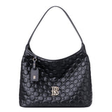 Royal Bagger Genuine Cow Leather Quilted Tote Bag for Women, Large Capacity Handbag, Fashion Shoulder Underarm Purse 3269