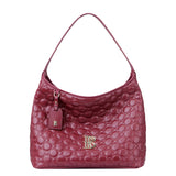 Royal Bagger Genuine Cow Leather Quilted Tote Bag for Women, Large Capacity Handbag, Fashion Shoulder Underarm Purse 3269