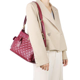 Royal Bagger Genuine Cow Leather Quilted Crossbody Bag, Large Capacity Tote Handbag, Chain Shoulder Purse for Women 3270