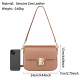 Royal Bagger Crossbody Box Bag for Women, Genuine Cowhide Leather, Elegant Small Shoulder Purse, Compact Daily Handbag 3245