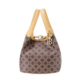 Royal Bagger Signature Coated Canvas & Vegetable-Tanned Cowhide Leather Bucket Bag, Casual Handbag for Women, Tote Bags 4260