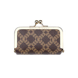 Royal Bagger Women's Jewelry Box – Mini Case for Rings, Necklaces & Earrings, Coated Canvas & Vegetable-Tanned Cowhide Leather with Kiss Lock Coin Purse 5203