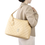 Royal Bagger Genuine Cow Leather Quilted Tote Bag for Women, Large Capacity Handbag, Fashion Shoulder Underarm Purse 3269