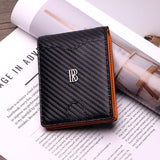 Royal Bagger Men’s Slim Carbon Fiber & Genuine Cow Leather Wallet – Minimalist RFID-Blocking Card Holder, Lightweight Front Pocket Travel Wallet 5240