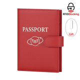 Royal Bagger RFID Genuine Leather Passport Wallet for Women, Casual Travel Wallets and Card Holder with SIM Card Pin Tool 3220