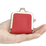 Royal Bagger Genuine Leather Mini Jewelry Box, Ring & Necklace Storage, Slim Coin Purse with Kiss Lock for Women 3120