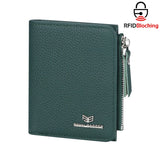 Royal Bagger RFID Blocking Genuine Leather Short Wallet for Women - Slim Bifold Coin Purse, Fashionable & Simple Design 3201
