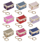 Royal Bagger Genuine Leather Mini Kiss Lock Coin & Jewelry Box, Removable Keychain, Storage for Rings, Earrings, Necklaces 2894