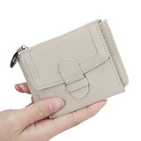 Royal Bagger Short Wallet for Women Genuine Cow Leather Coin Purse Fashion Simple Change Pouch Zipper Thin Card Holder 1488