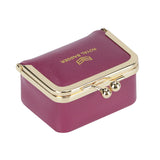 Big Size, Royal Bagger Genuine Leather Mini Jewelry Box, Ring & Necklace Storage, Retro Coin Purse with Kiss Lock for Women 4894
