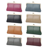 Royal Bagger RFID Genuine Leather Wallet for Women, Kiss Lock Clutch with Multi-Card Slots, Vintage Card Holder Purse 2468