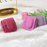 Royal Bagger Mini Lychee Pattern Coin Purse, Solid Color Buckle Key Earphone Storage Bag, Casual Change Pouch for Daily Use 1603