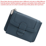 Royal Bagger Short Wallet for Women Genuine Cow Leather Coin Purse Fashion Simple Change Pouch Zipper Thin Card Holder 1488