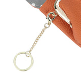 Royal Bagger Kiss Lock Coin Purse for Women RFID Simple Card Holder with Removable Keychain Genuine Leather Storage Bag 2622