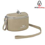 Royal Bagger Cute Mini Coin Purse for Women - RFID Blocking, Genuine Leather Change Pouch Fashion Simple Storage Bag 2900