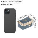 Small Size, Royal Bagger Retro Genuine Leather Mini Kiss Lock Coin Purse – Women's Jewelry Box for Earrings, Rings & More 3894