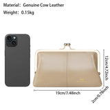 Royal Bagger RFID Genuine Leather Wallet for Women, Kiss Lock Clutch with Multi-Card Slots, Vintage Card Holder Purse 2468