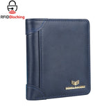 Royal Bagger RFID Vintage Short Wallets for Men Genuine Leather Card Holder Simple Thin Bifold Wallet 3001