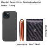 Royal Bagger Men’s Slim Carbon Fiber & Genuine Cow Leather Wallet – Minimalist RFID-Blocking Card Holder, Lightweight Front Pocket Travel Wallet 5240