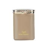 Royal Bagger Mini Chain Cosmetics Case for Women, Genuine Cow Leather Retro Kiss Lock Purse, Small Lipstick Makeup Bag with Mirror 3241