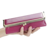 Royal Bagger Genuine Leather RFID Blocking Fashion Glasses Case, Pencil Bag with Kiss Lock, Organizer for Rings, Necklaces & Earrings for Women 3135