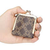 Royal Bagger Mini Ultra-Thin Jewelry Box & Kiss Lock Purse – Signature Coated Canvas, Women's Essential 8120