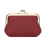 Royal Bagger Kiss Lock RFID Card Holder & Coin Purse for Women – Genuine Cow Leather Mini Wallet with Key Chain, Small Fashion Storage Bag 4243