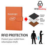 Royal Bagger RFID Genuine Leather Passport Wallet for Women, Casual Travel Wallets and Card Holder with SIM Card Pin Tool 3220