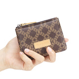 Royal Bagger Women's Coin Purse – Signature Coated Canvas & Vegetable-Tanned Cowhide Leather, RFID Blocking Small Wallet, Casual Zipper Pouch for Daily Use 4200