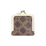 Royal Bagger Mini Ultra-Thin Jewelry Box & Kiss Lock Purse – Signature Coated Canvas, Women's Essential 8120