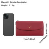 Royal Bagger Women’s RFID Blocking Long Wallet – Genuine Cow Leather Trifold Purse with Multi-Card Slots & Magnetic Closure 5063