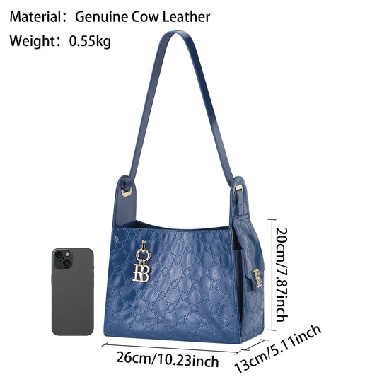 Royal Bagger Genuine Cow Leather Crossbody Bag for Women, Retro Fashion Underarm Shoulder Purse, Large Capacity 3268