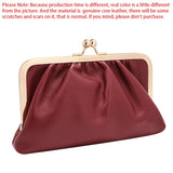 Royal Bagger Vintage Clutch Purses for Women Genuine Cow Leather Chain Crossbody Shoulder Bags Evening Bag with Kiss Lock 1487